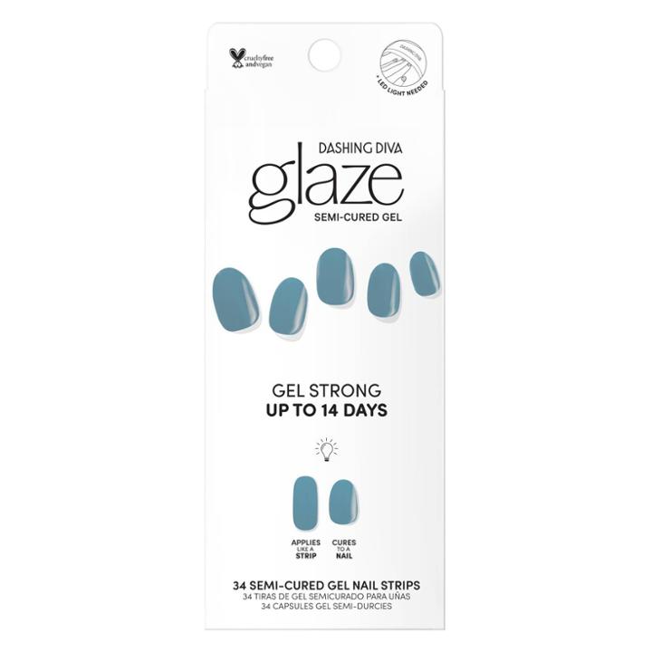 Dashing Diva Glaze Gel Color Nail Art Strips - Ocean Bay