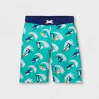 Boys' Surfing Shark Board Shorts - Cat & Jack Aqua