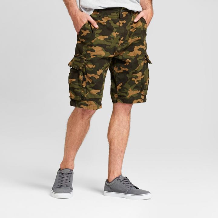 Men's Camo Print 11 Ripstop Cargo Shorts - Goodfellow & Co Traditional Camo