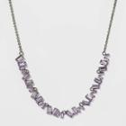 Glass Collar Necklace - A New Day Violet, Women's, Purple