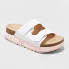 Girls' Claire Slip-on Footbed Sandals - Cat & Jack White
