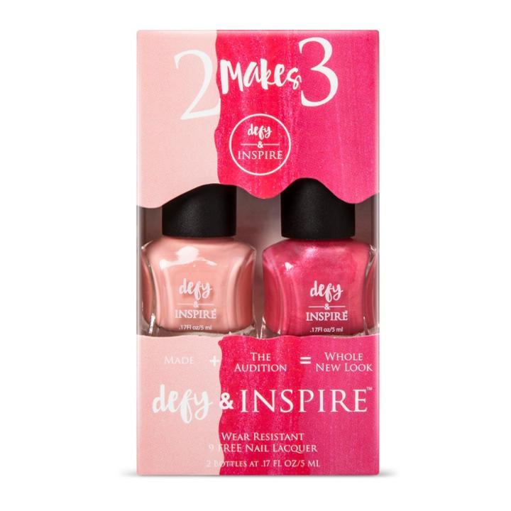 Defy & Inspire Nail Kit Made + The Audition - 2pk, Just Peachy
