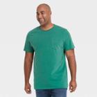 Men's Big & Tall Standard Fit Short Sleeve Crewneck T-shirt - Goodfellow & Co Green