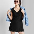Women's Short Sleeve Skater Dress - Wild Fable Black