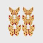 Sugarfix By Baublebar Stacked Metallic Butterfly Drop Earrings - Gold