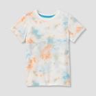 Toddler Boys' Tie-dye Short Sleeve Jersey Knit T-shirt - Cat & Jack Cream