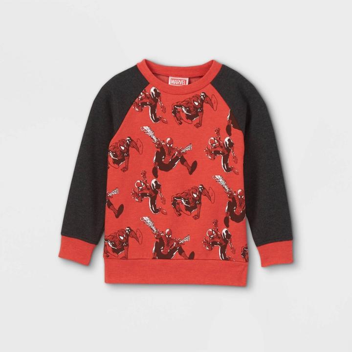 Marvel Toddler Boys' Spider-man Fleece Pullover - Red