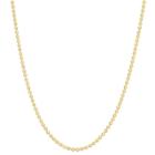 Tiara Gold Over Silver 18 Diamond-cut Ball Chain Necklace, Size: 18 Inch, Yellow