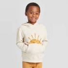 Toddler Boys' Kangaroo Pocket Pullover Hoodie - Art Class Off White 12m, Toddler Boy's, Beige