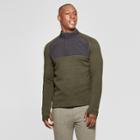 Men's Sweater Knit Fleece Quarter Zip - C9 Champion Bottle Green Heather