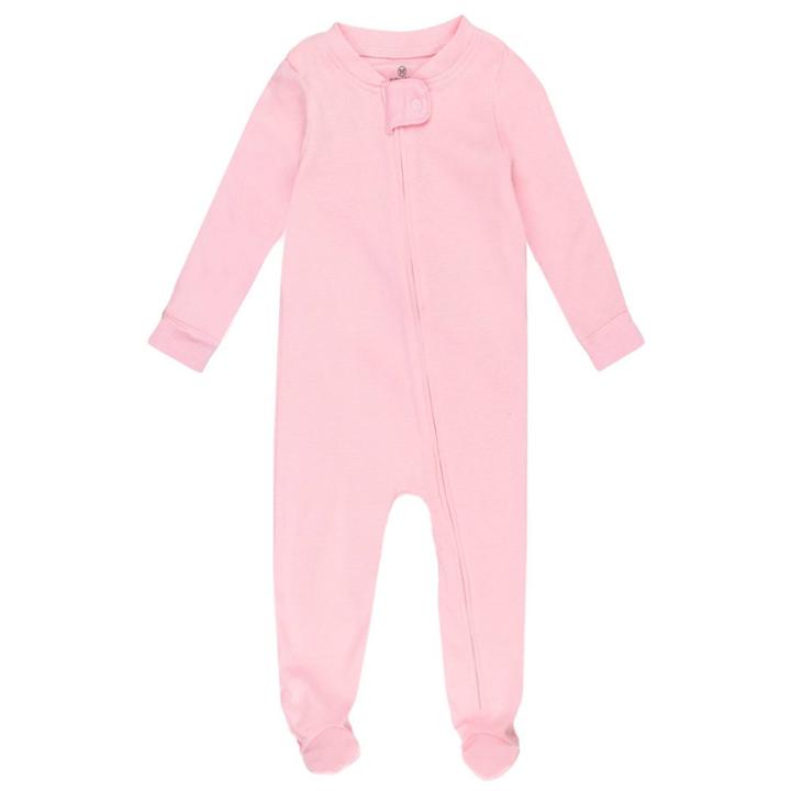Honest Baby Solid Snug Fit Footed Pajama - Pink