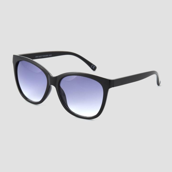 Women's Plastic Cat Eye Sunglasses - Universal Thread Black