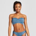 Women's Molded Cup Twist Bandeau Bikini Top - Mossimo Airy Blue D/dd Cup, Air Blue