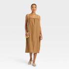Women's Easy Linen Tank Dress - A New Day Brown