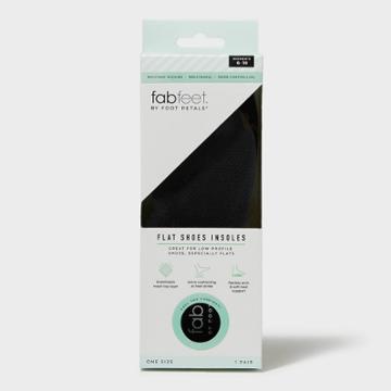 Fab Feet By Foot Petals Women's Cushions Flat Insole - Black