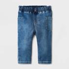 Baby Girls' Paperbag Waist Denim Pants - Cat & Jack Light Wash Newborn, Blue