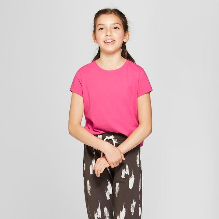 Girls' Short Sleeve T-shirt - Cat & Jack Pink