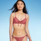 Juniors' Tunneled Tie-front Bralette Bikini Top - Xhilaration