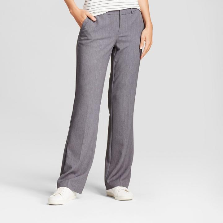 Women's Flare Bi-stretch Twill Pants - A New Day Gray