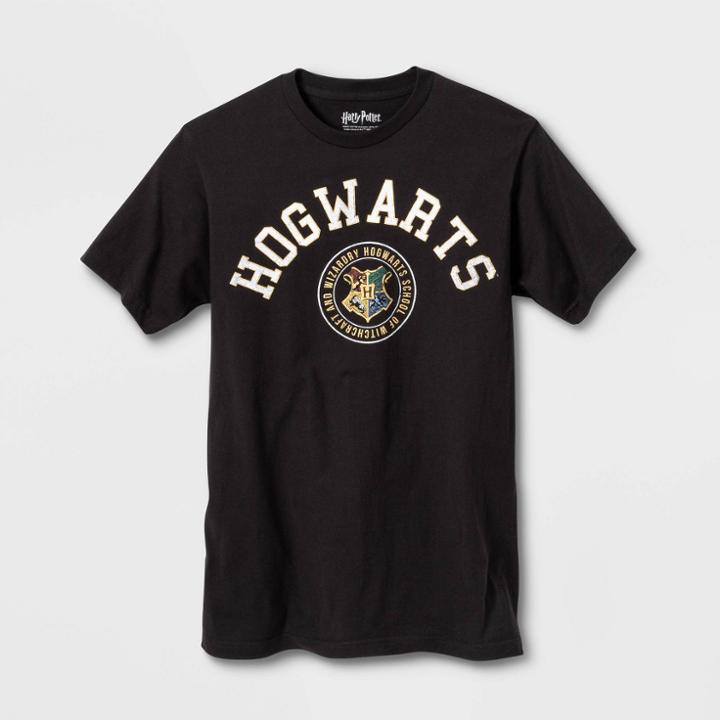 Petitemen's Harry Potter Hogwarts Short Sleeve Graphic T-shirt - Black S, Men's, Size: