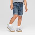 Toddler Boys' Rolled Hem Jean Shorts - Cat & Jack Medium Blue