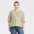 Women's Plus Size Long Sleeve Boxy T-shirt - Universal Thread