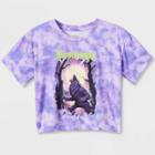 Girls' Goosebumps Halloween Cropped Graphic T-shirt - Purple