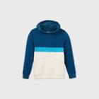 Boys' Microfleece Hooded Sweatshirt - Cat & Jack Blue/cream