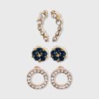 Flower Stud Earring Set 3pc - A New Day Gold