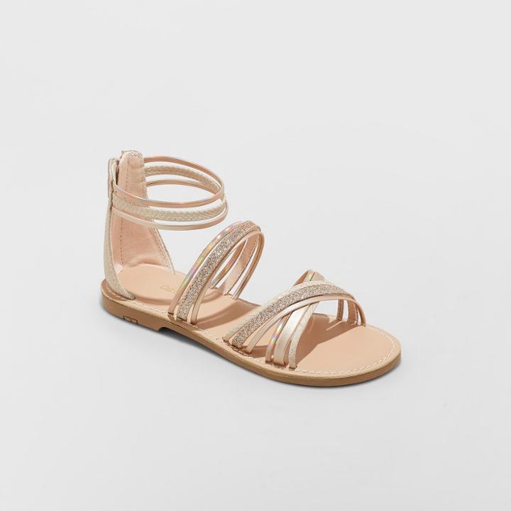Girls' Gelsey Gladiator Sandals - Cat & Jack Rose Gold
