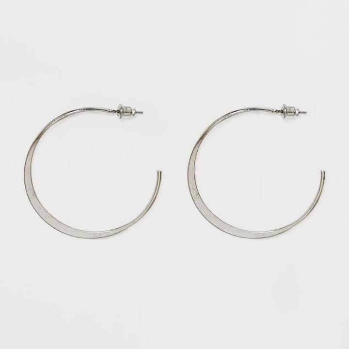 Target Open Hoop With Flat Casting Earrings - Universal Thread Dark