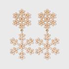 Sugarfix By Baublebar Snowflake Drop Earrings - Pearl, White