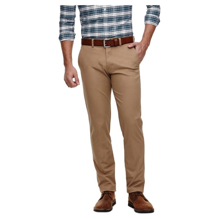 Haggar H26 - Men's Big & Tall Slim Fit Stretch Chino Pants British Khaki 34x36, Britsh Khaki