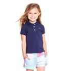 Toddler Girls' Short Sleeve Polo Shirt - Navy 4t - Vineyard Vines For Target, Blue