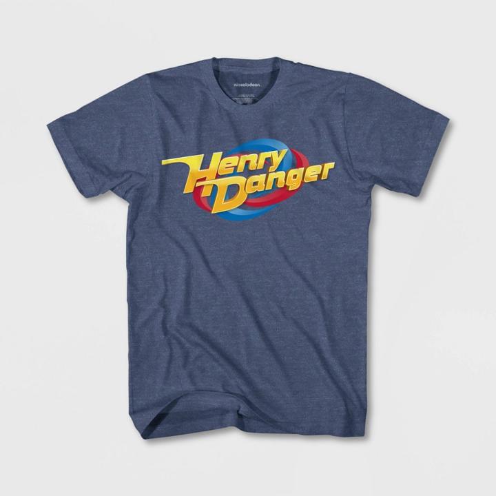 Petiteboys' Nickelodeon Henry Danger Logo Short Sleeve T-shirt - Blue Xs, Boy's, Gray