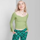 Women's Sweetheart Neck Fitted Pullover Sweater - Wild Fable