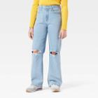 Denizen From Levi's Girls' High-rise Loose Wide Leg Jeans - Light Wash