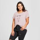 Women's Plus Size Longhorn Ladder Back Mineral Wash Long Sleeve T-shirt - Grayson Threads (juniors') - Lilac 1x, Size:
