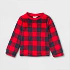Toddler Girls' Sherpa Pullover Sweatshirt - Cat & Jack Red