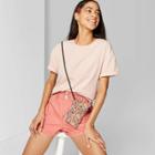 Women's Oversized Short Sleeve Crewneck Boxy T-shirt - Wild Fable Peach