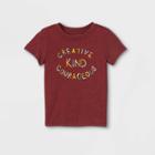 Toddler 'creative, Kind, Courageous' Graphic Short Sleeve T-shirt - Cat & Jack Maroon