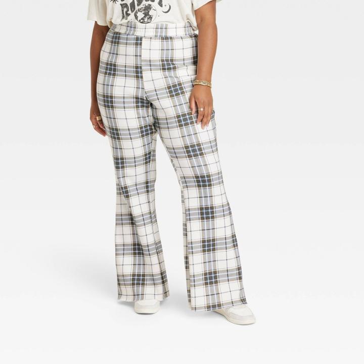 Grayson Threads Women's Plus Size Plaid Lounge Graphic Pants - 1x, One Color
