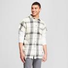Men's Plaid Long Sleeve Cutoff Layered Flannel Button-down Shirt - Jackson Natural