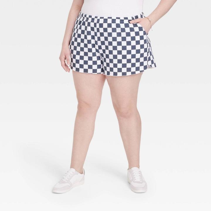 Grayson Threads Women's Plus Size Good Days Graphic Jogger Shorts - 3x, Black/white