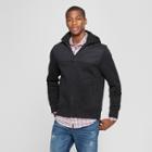 Men's Standard Fit Long Sleeve Sweater Fleece Shirt Jacket - Goodfellow & Co Black
