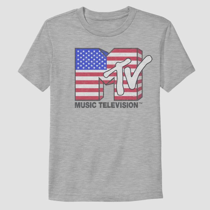 Men's Mtv Short Sleeve Graphic T-shirt - Gray