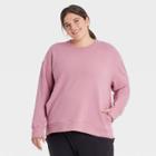 Women's Plus Size Crewneck Sweatshirt - All In Motion Rose