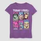 Girls' Marvel Avengers I Feel Short Sleeve T-shirt - Purple