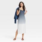 Women's Tie-dye Sleeveless Knit Dress - Universal Thread Navy