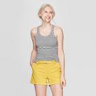Women's Striped Racerback Tank Top - A New Day Cream/black (ivory/black)